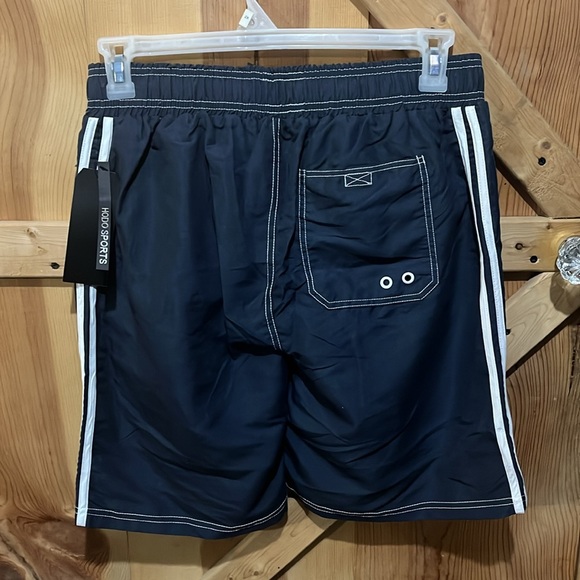 New with tags HODO SPORTS / swim trunks with liner size medium navy blue - Picture 2 of 9